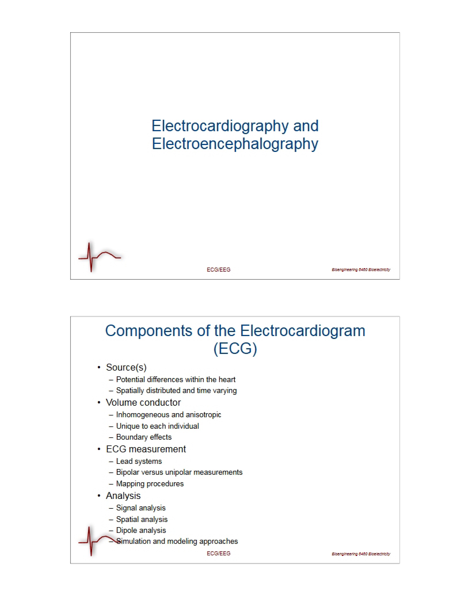 Electroencephalography and Electrocardiography