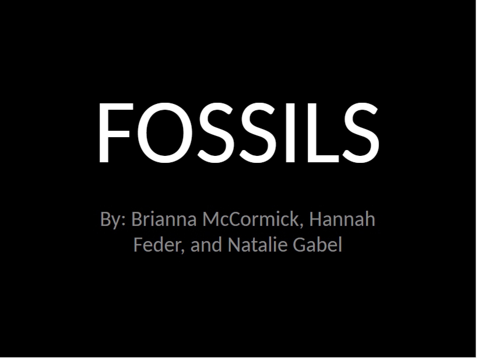 Study of Fossils