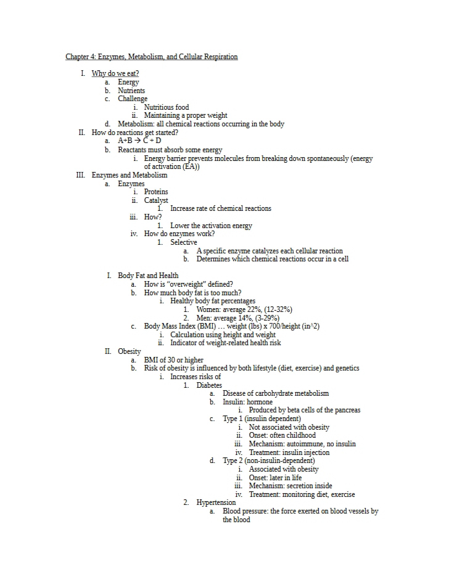 Bio 104 - Ch 4