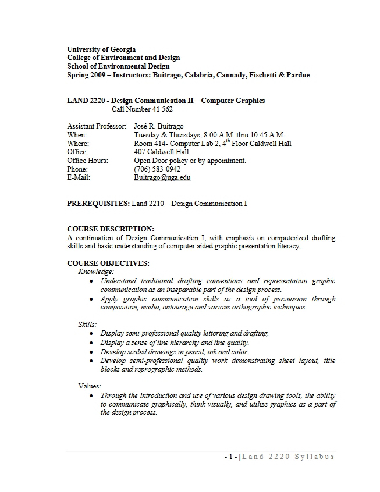 Second Overview of Design Communication II