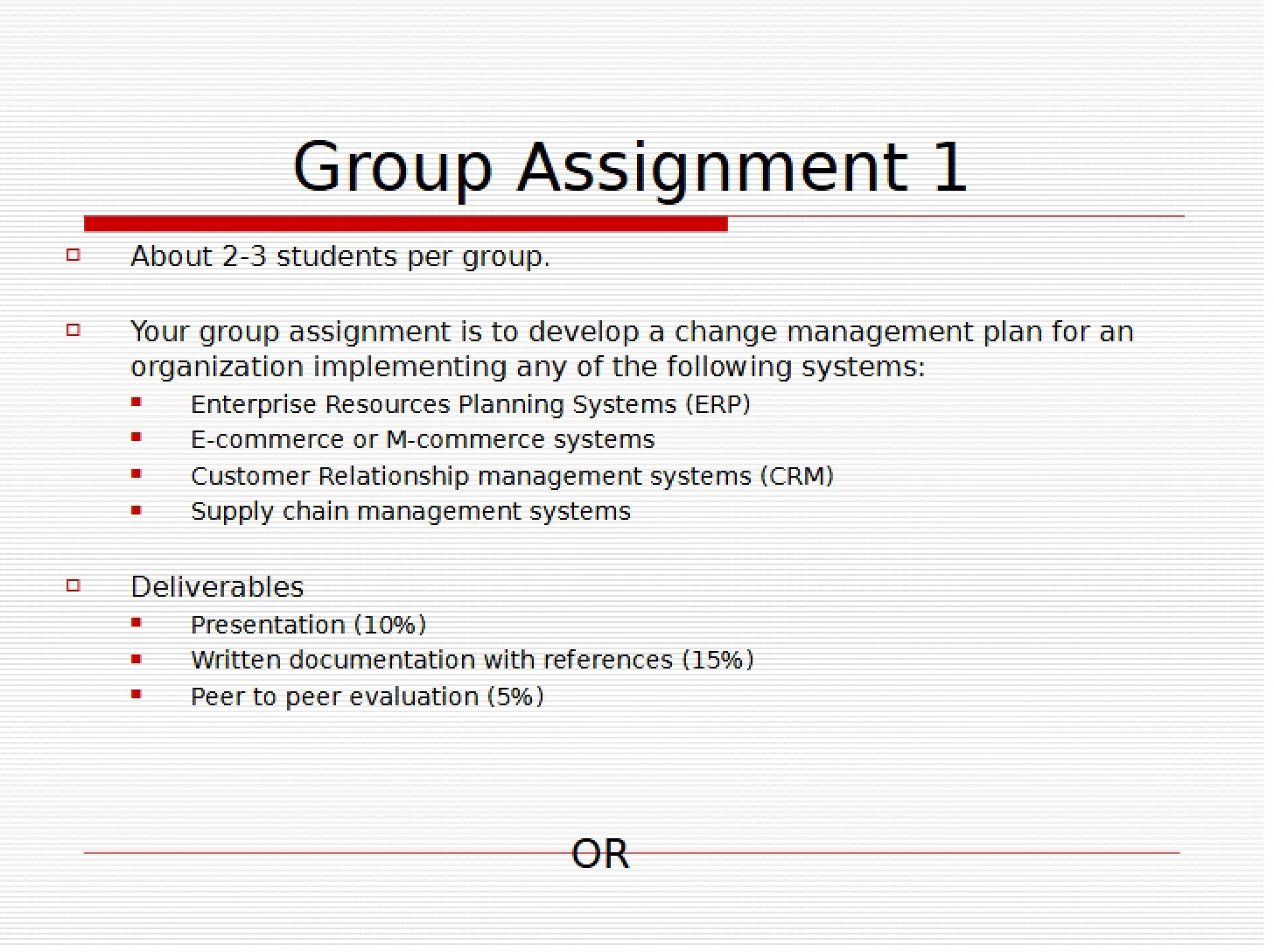 Team Assignment