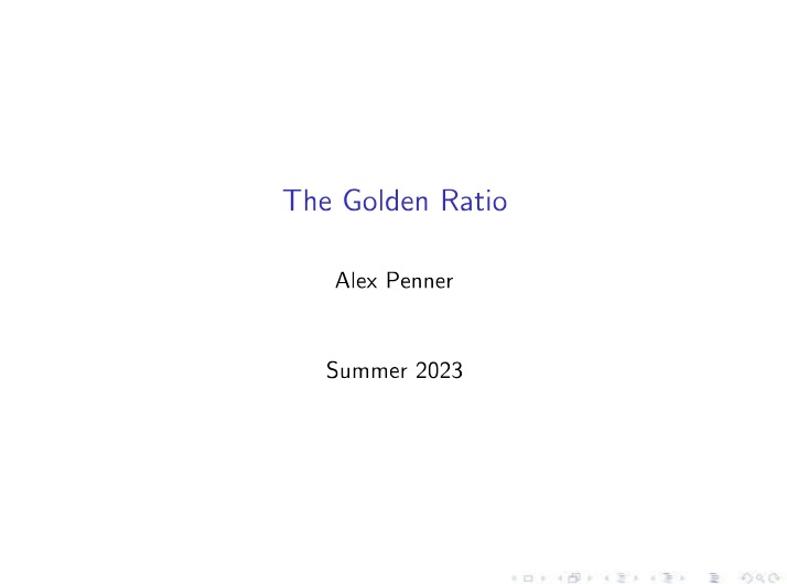 The Golden Ratio - Postable