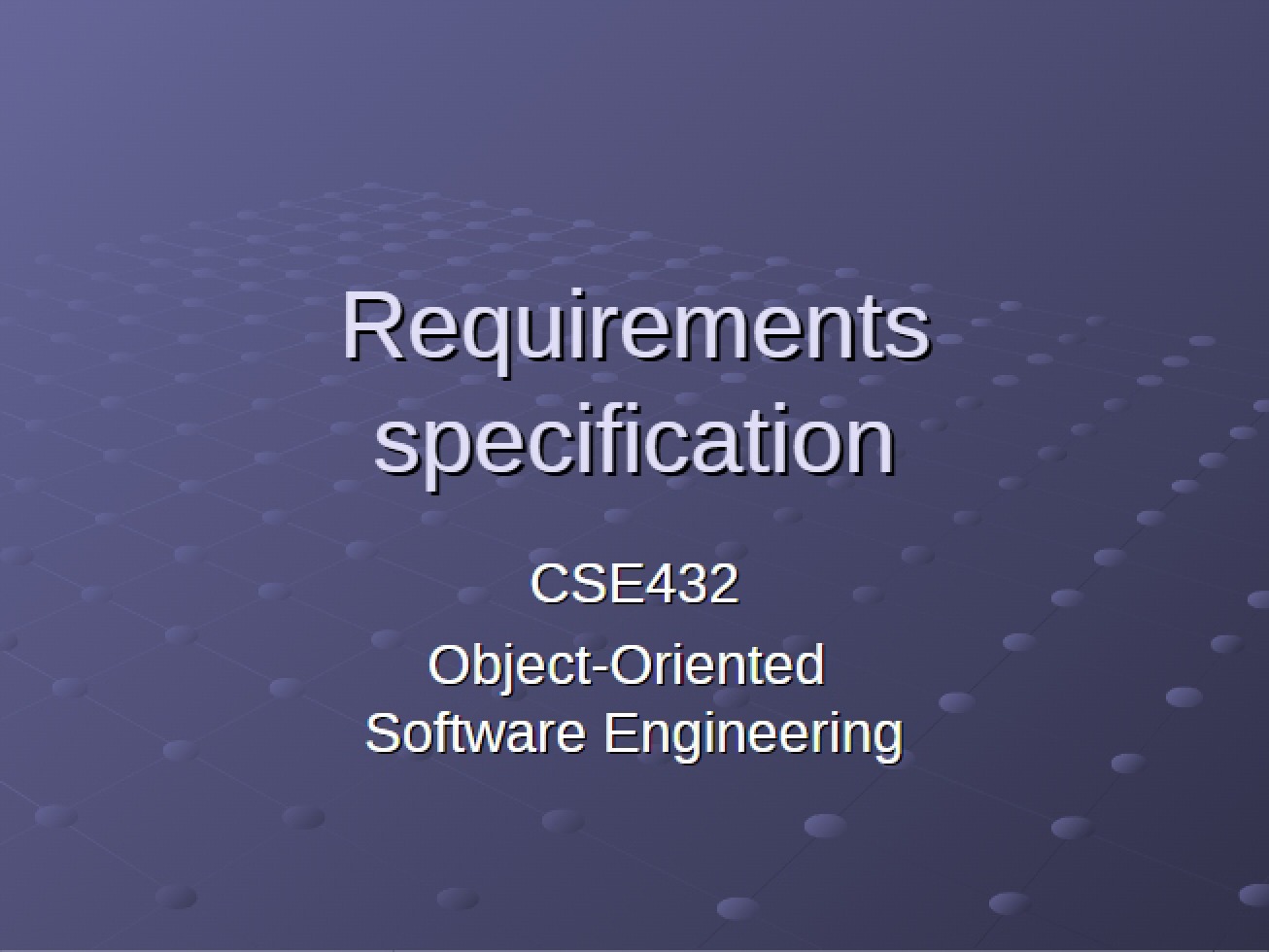 Requirements Specification - CSE 432