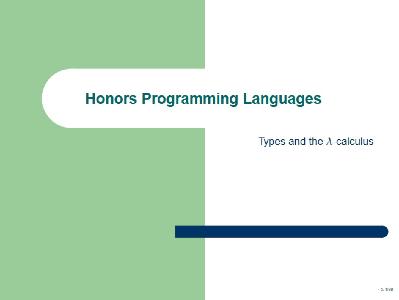 Lambda Calculus and Types
