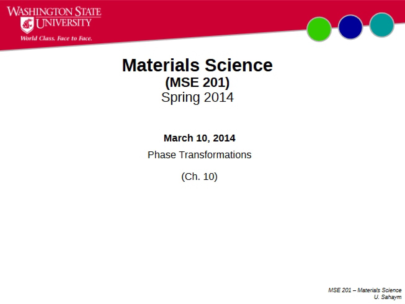 Lecture March 10