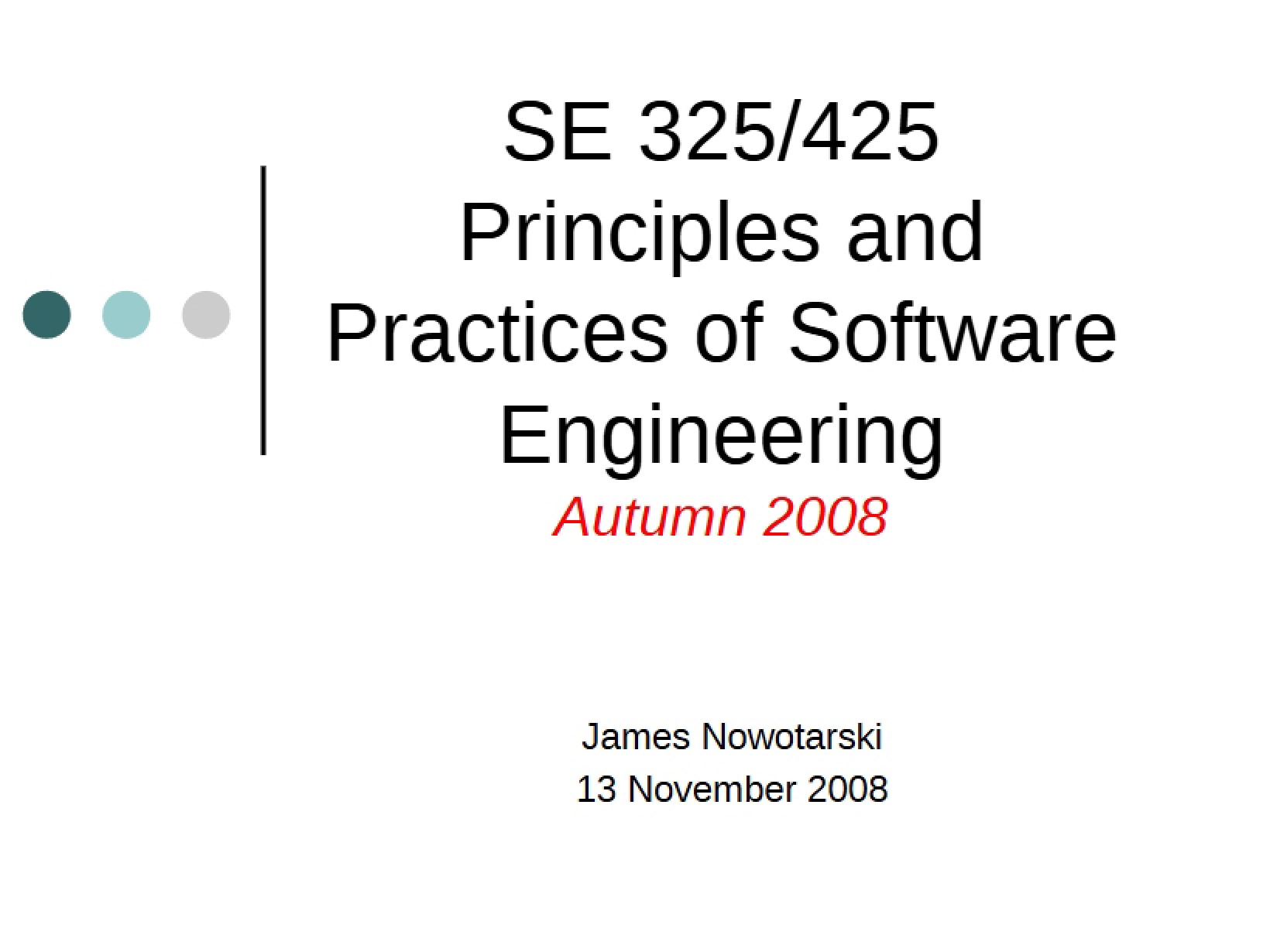 Principles of Software Engineering Notes