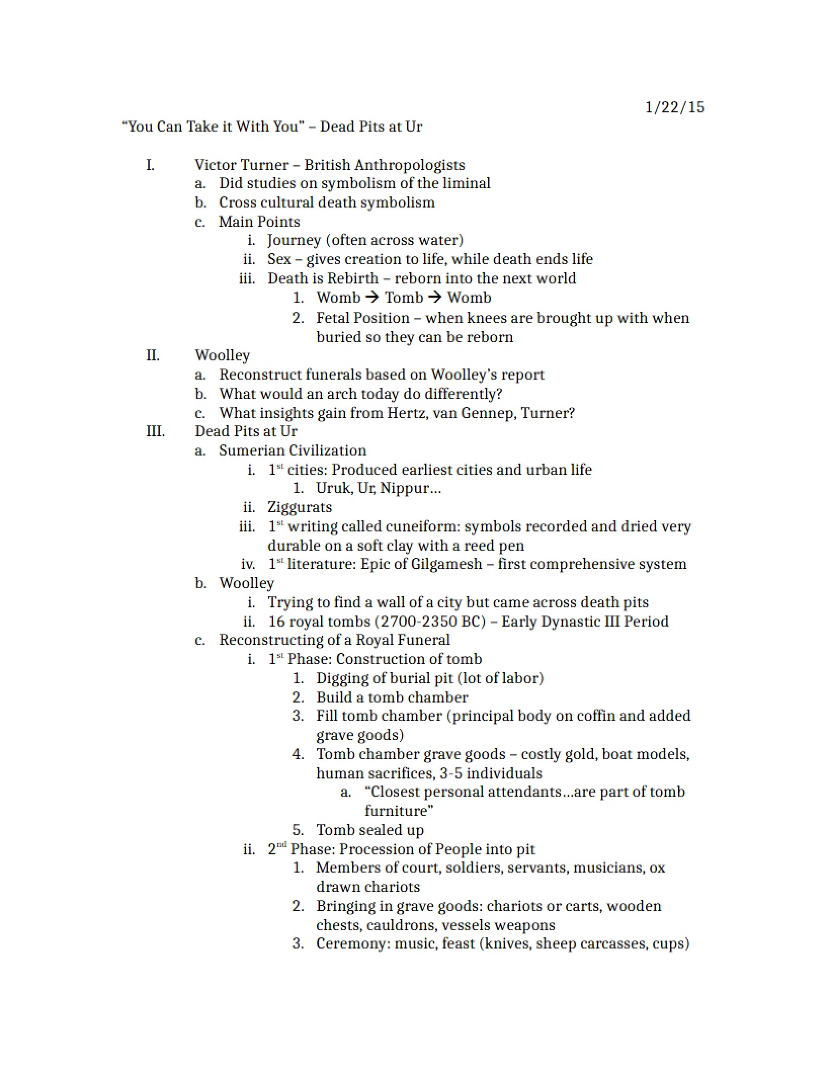 Sixth Lecture