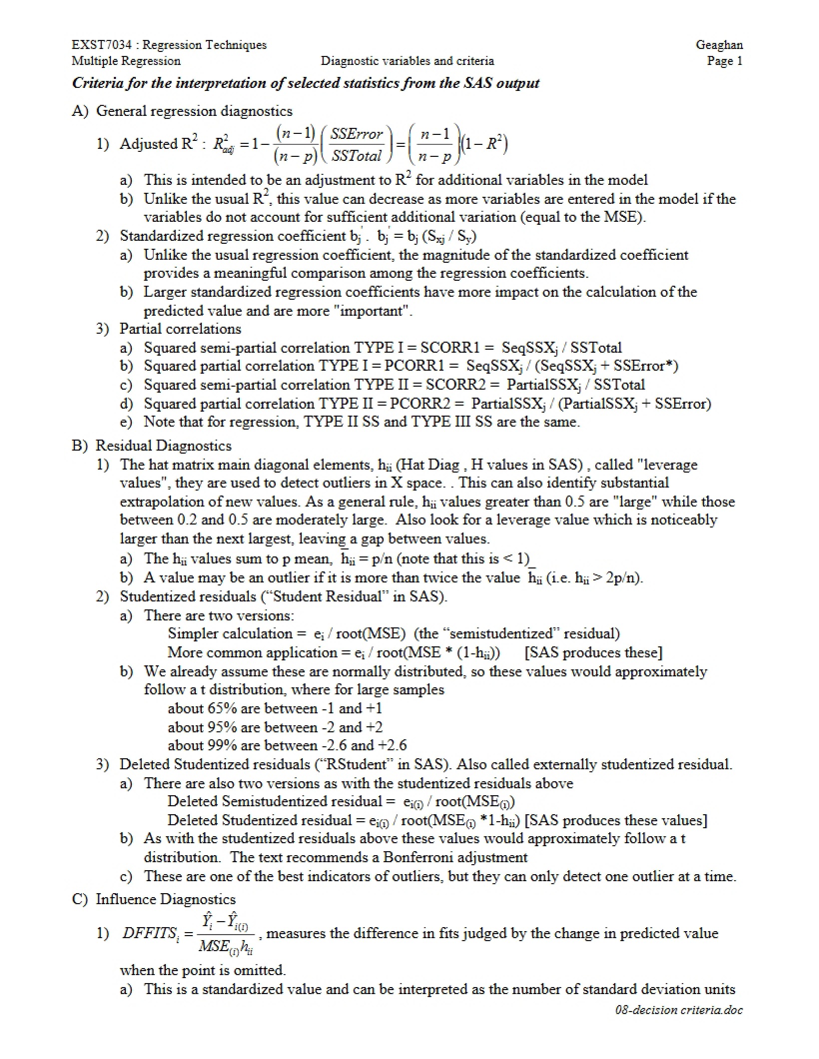 Regression Multiple Variables