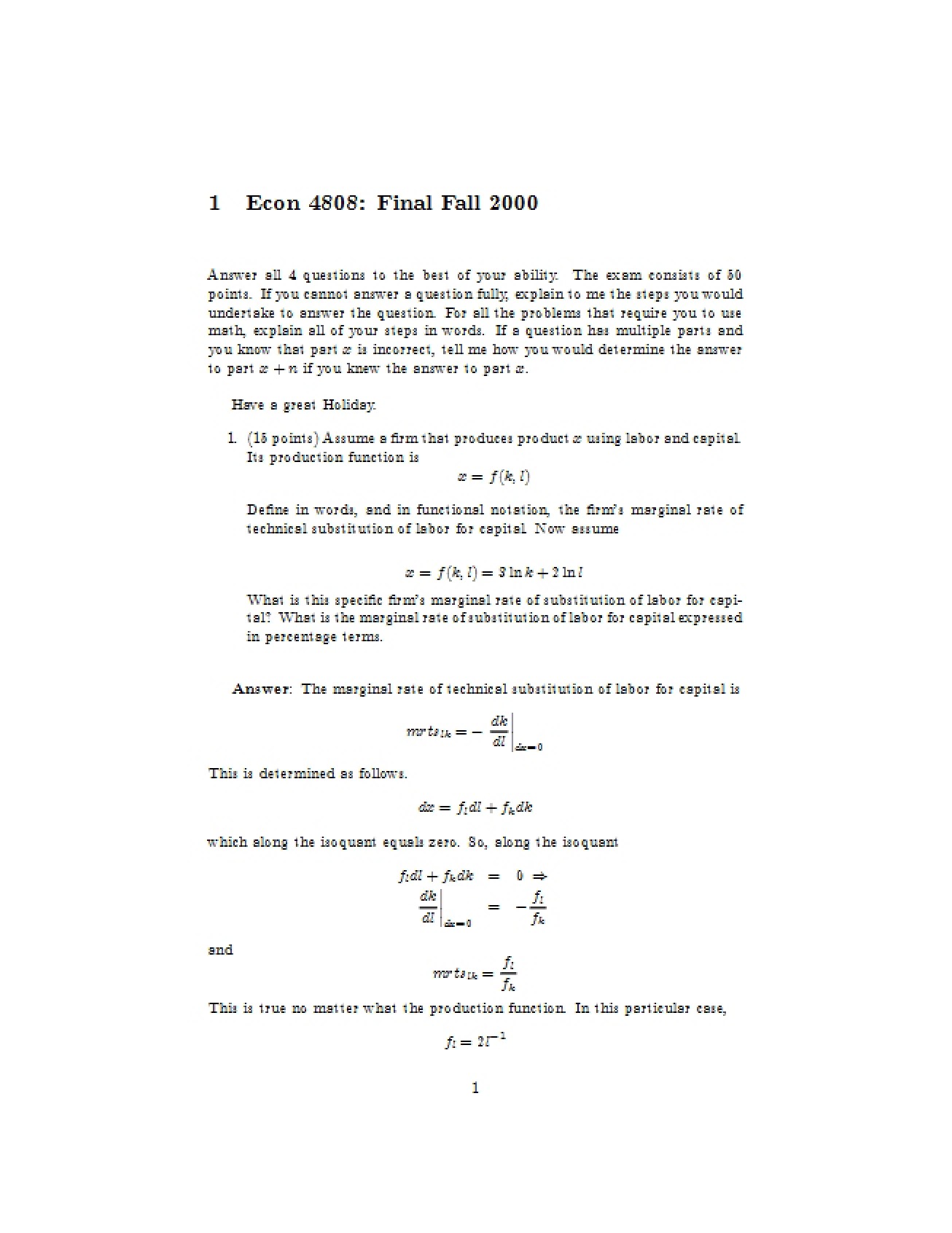 Final Examination (Set 2)