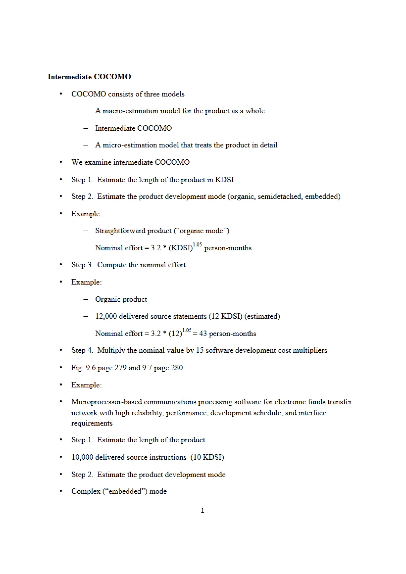 COCOMO Model