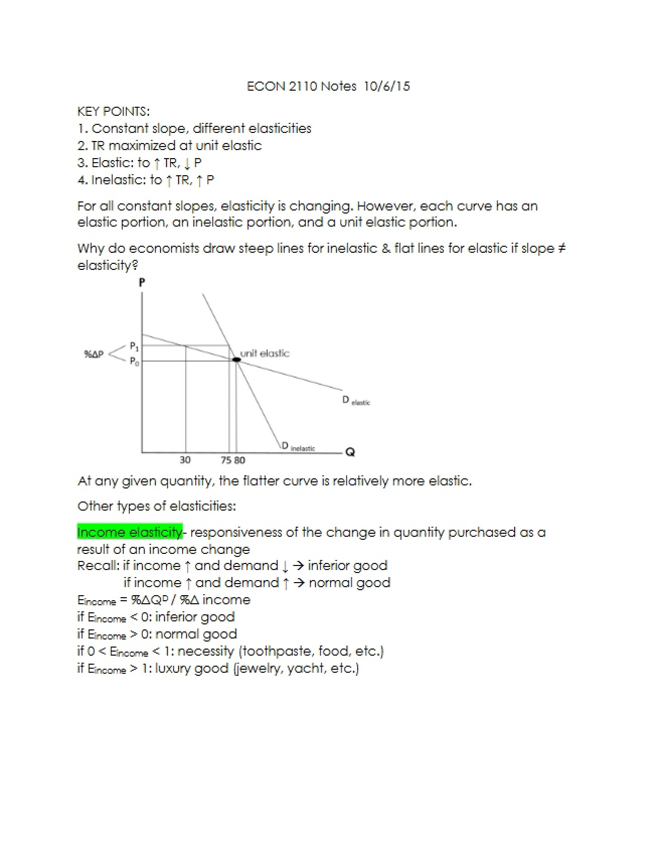 Microeconomics Notes Part One
