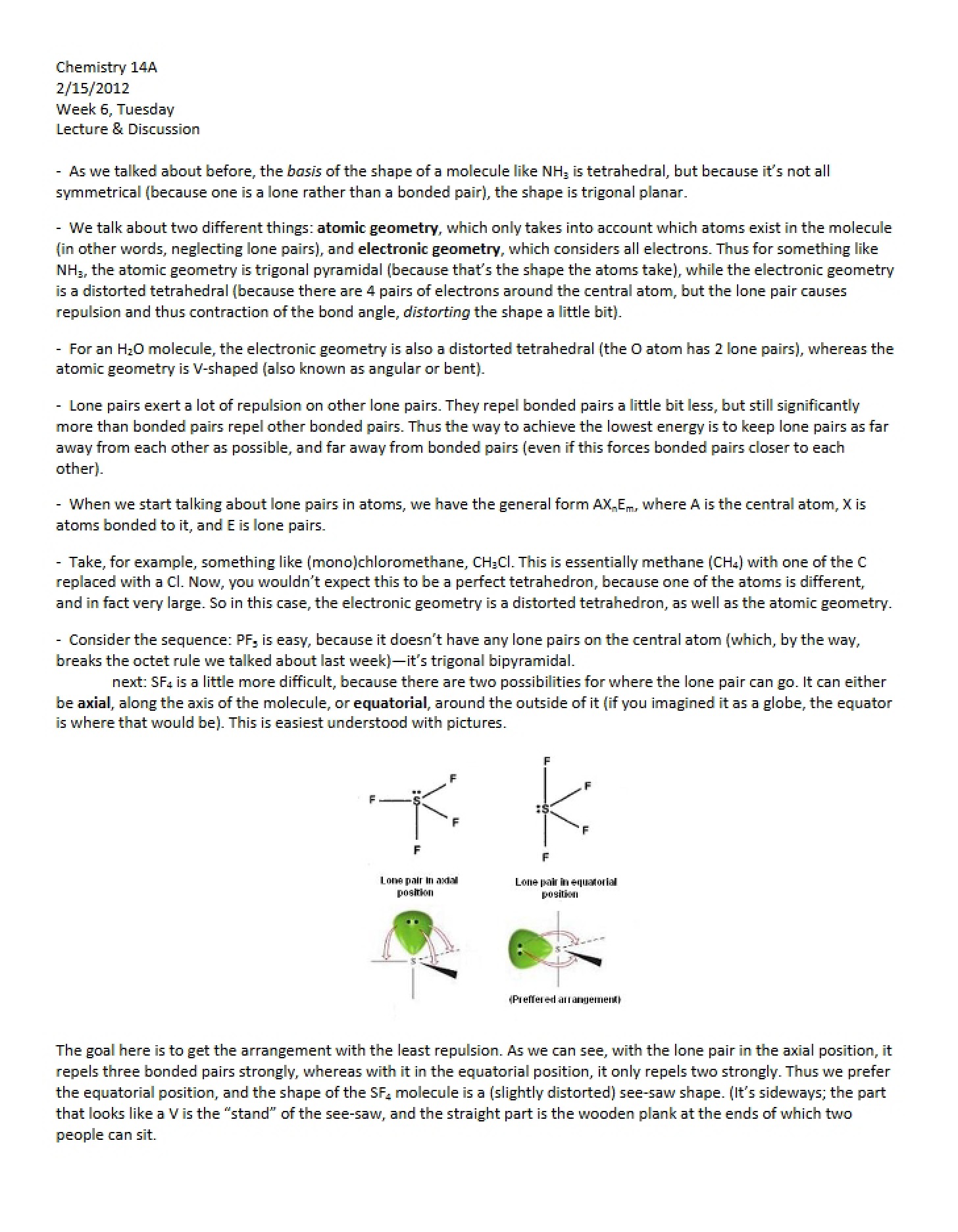 Polarity and Electronic Geometry