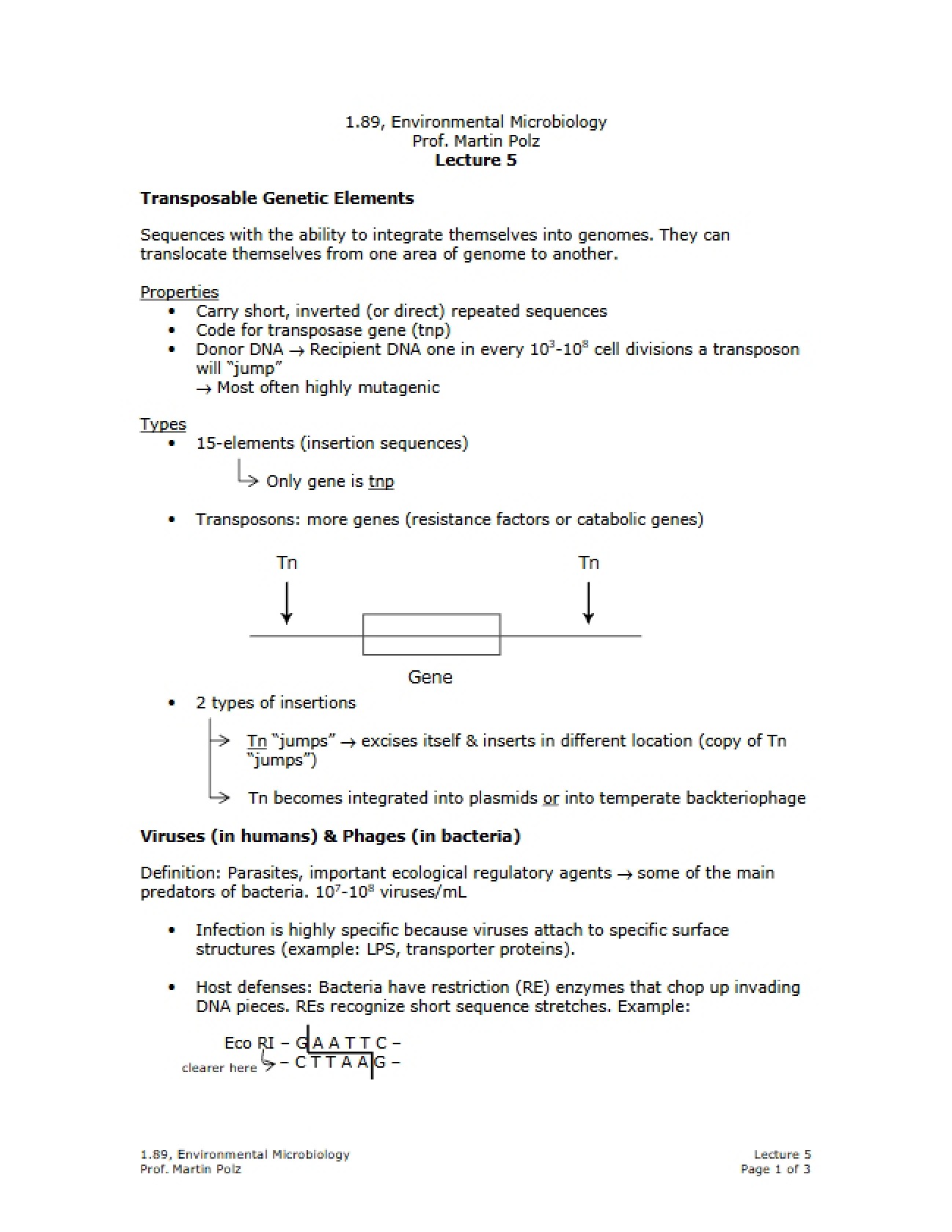 Genetic Elements: Transposable