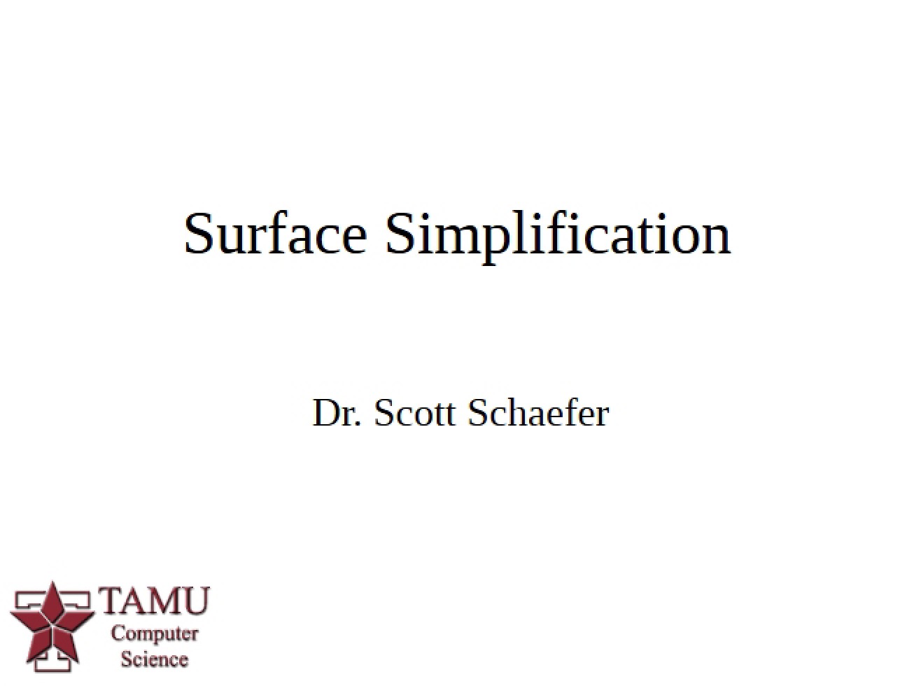 Introduction to Simplification in Geometric Modeling
