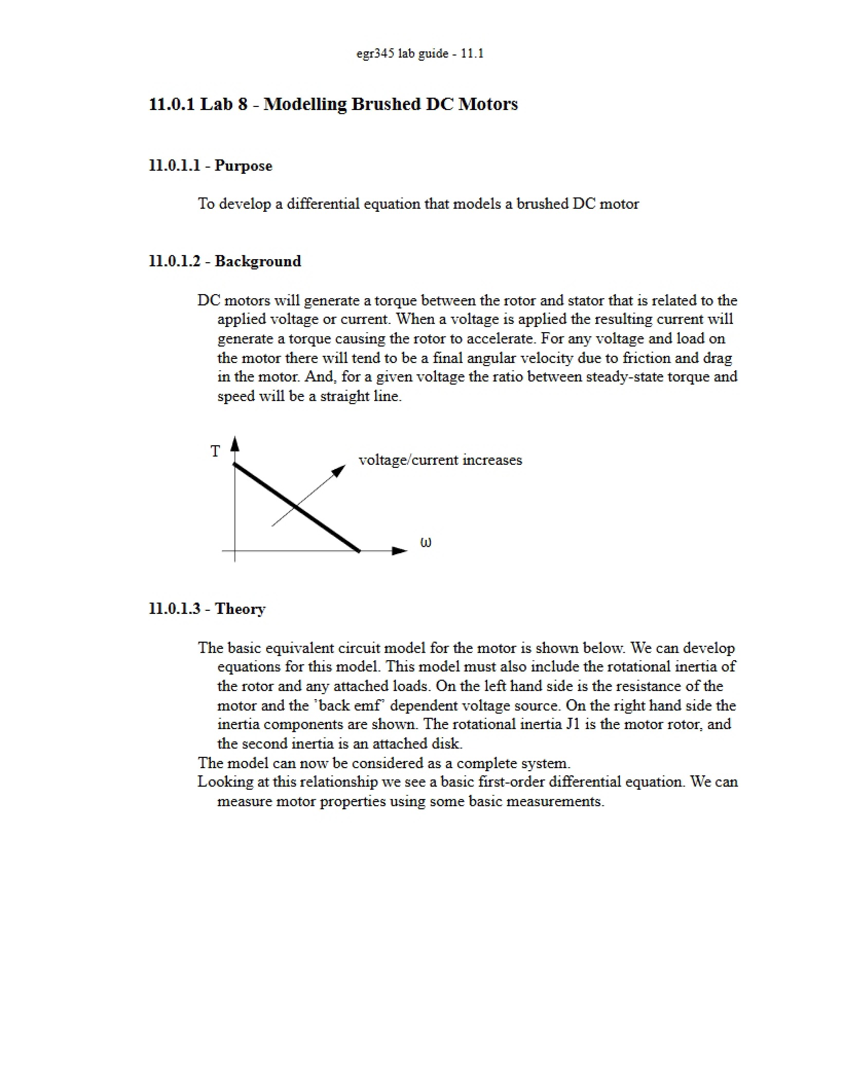 Brushed DC Motors Modeling - Lab 8