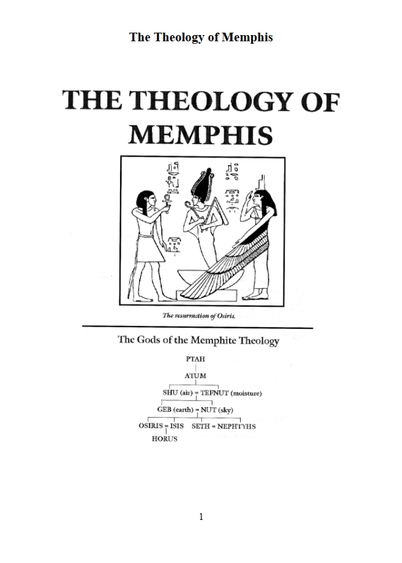 Memphis Theology