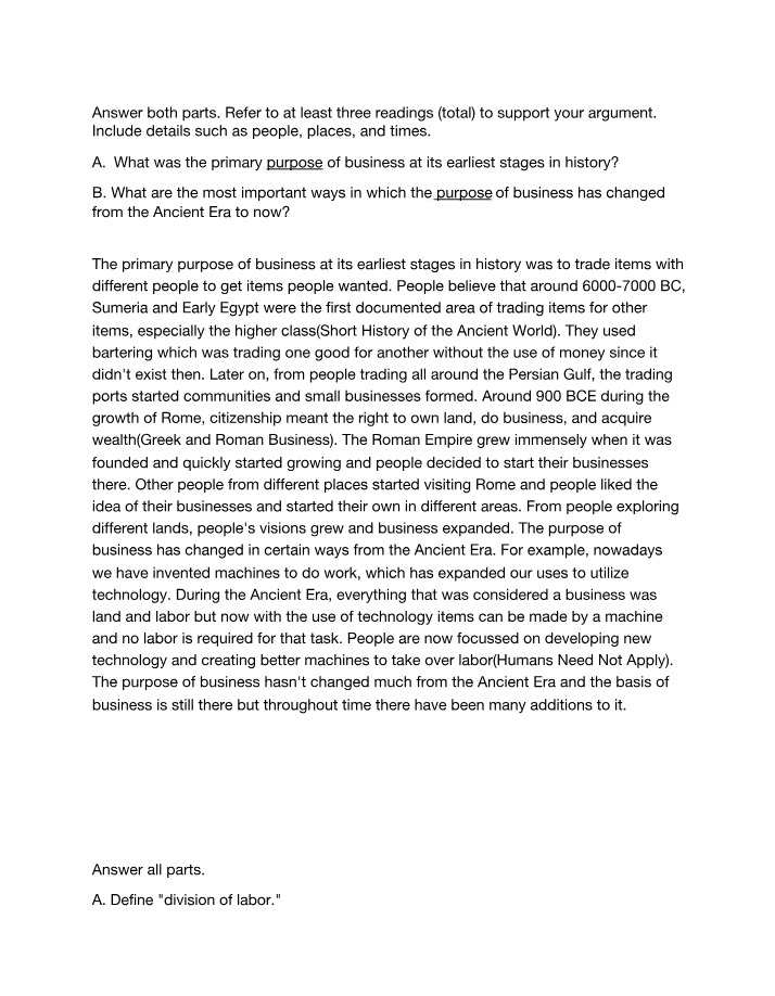 Career Exploration - Business Document