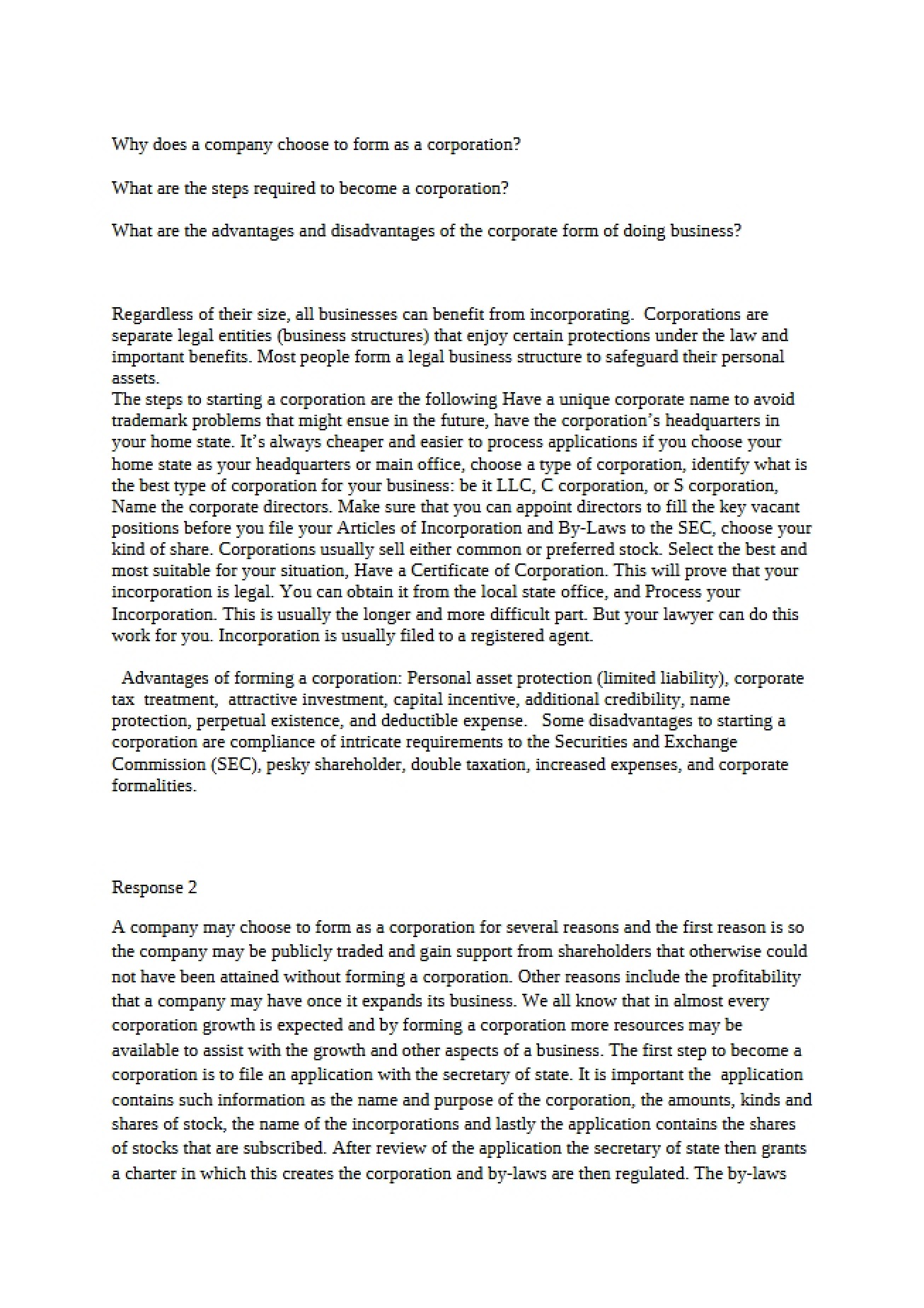 Essay (III)