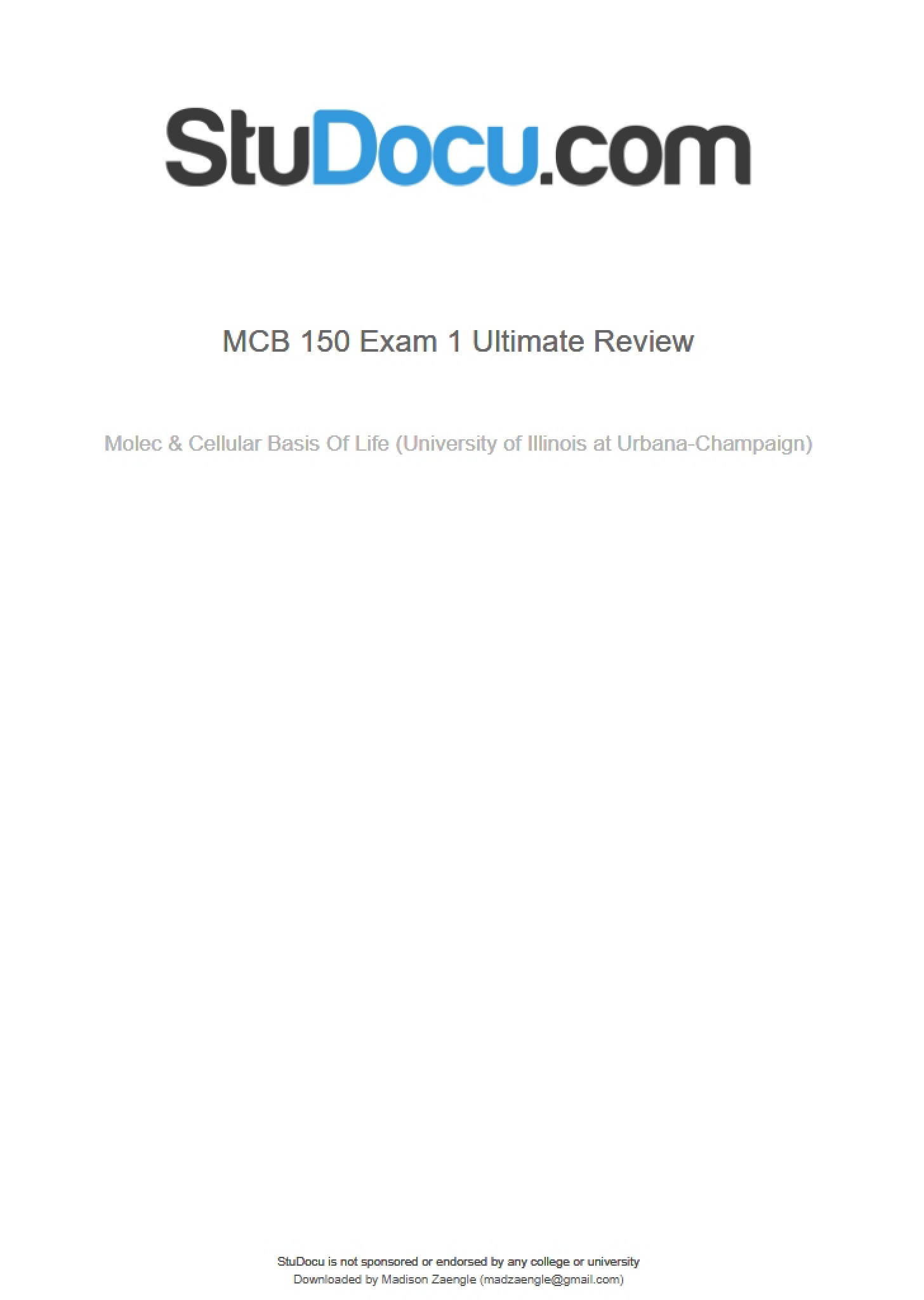 Ultimate Review Exam 1