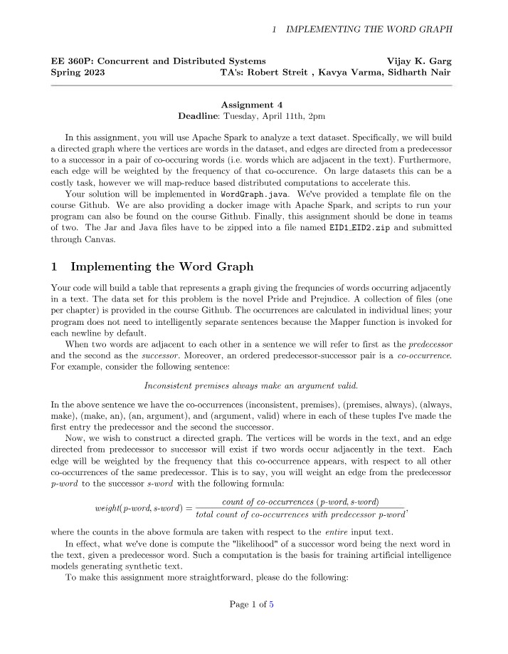 Word Graph Implementation