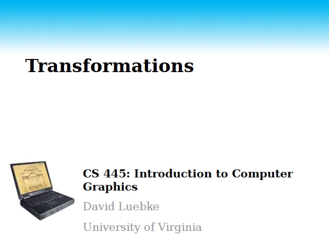 Geometric Transformations