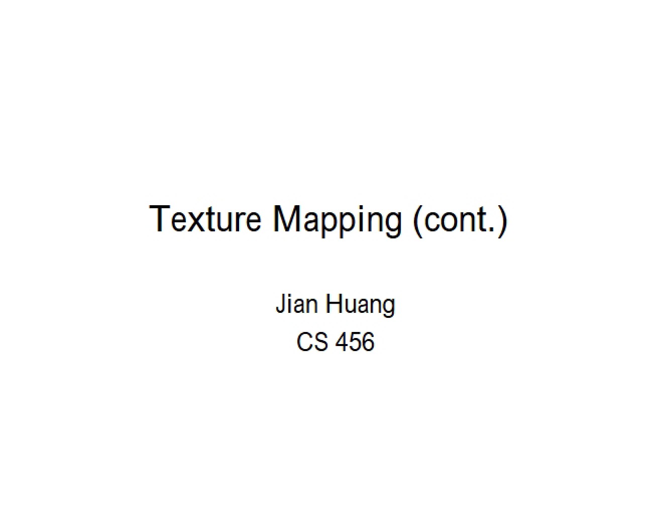 Mapping of Textures