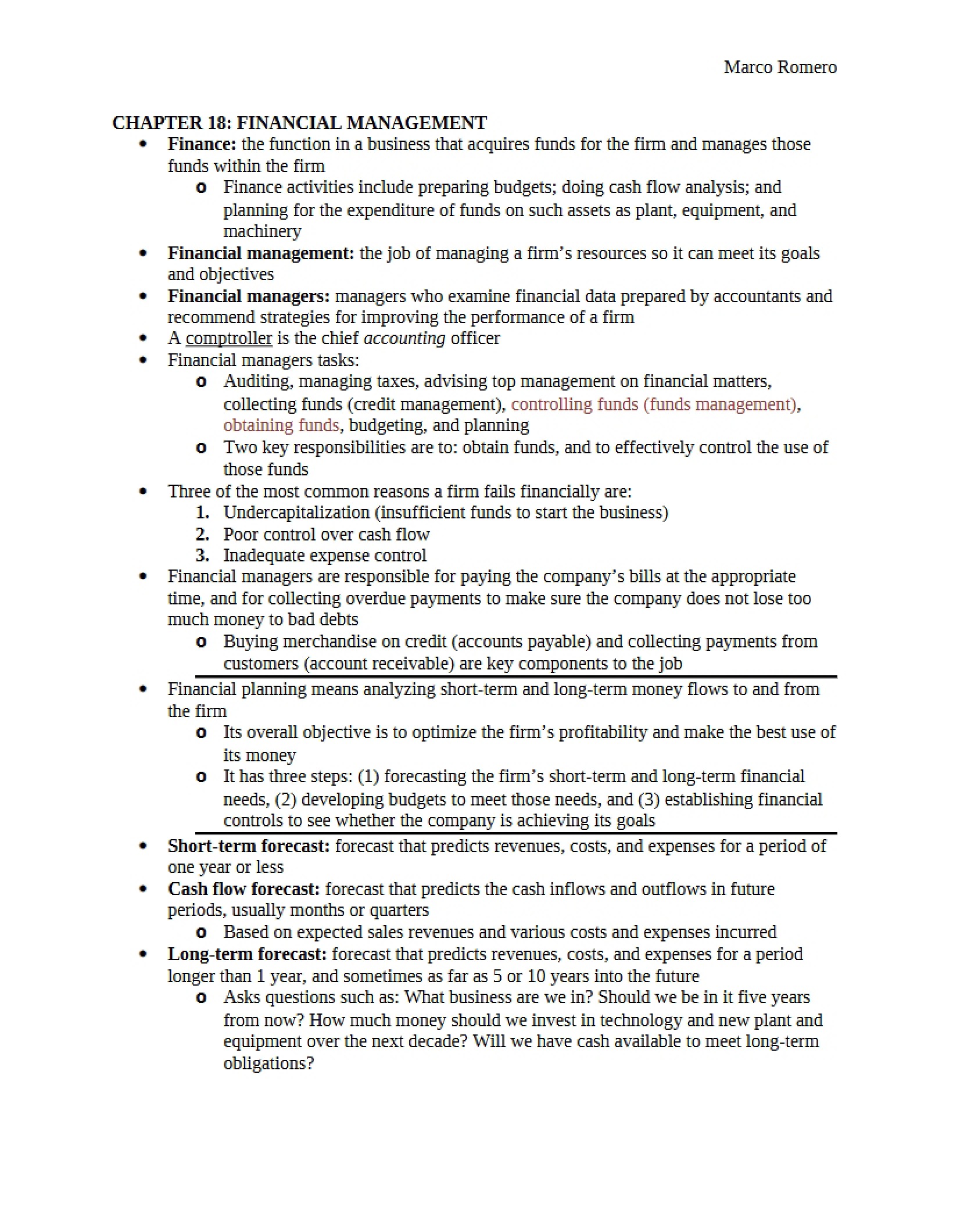 Financial Management Chapter 18