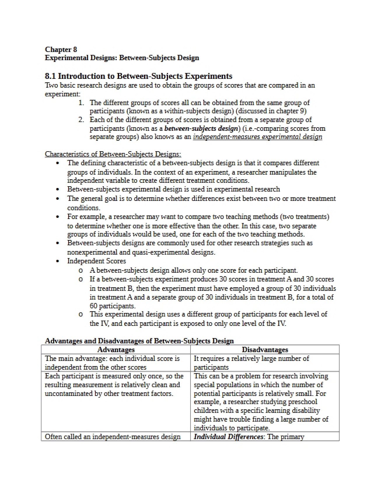 Research Methods Chapter Eight