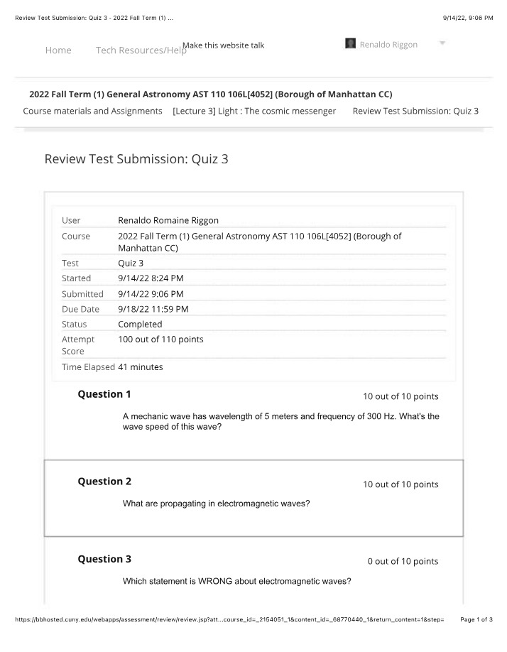 Quiz 3 - 2022 Fall Term Review