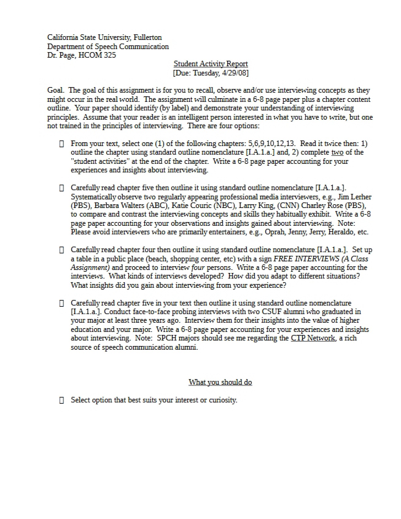 Third Assignment (Revision)