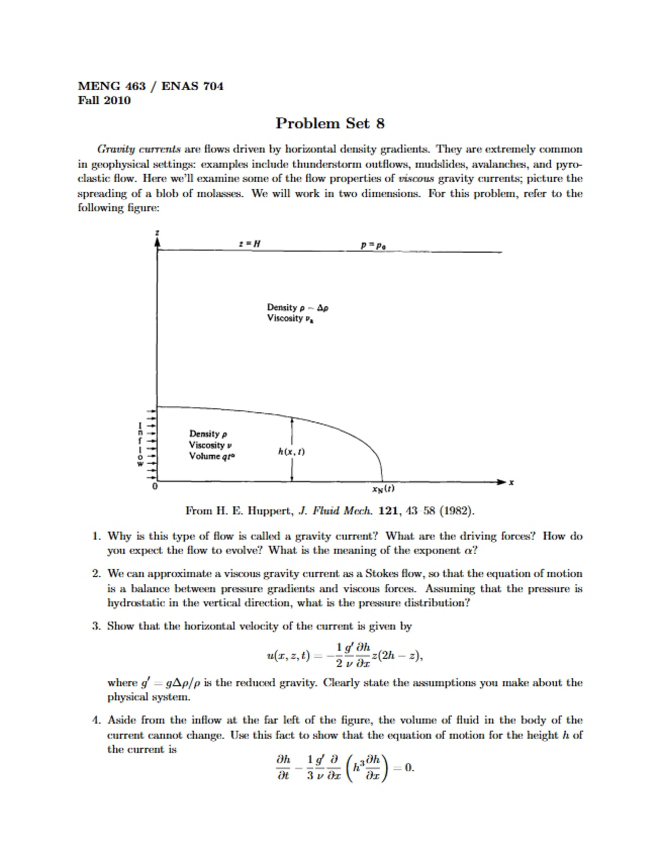 Eighth Problem Set