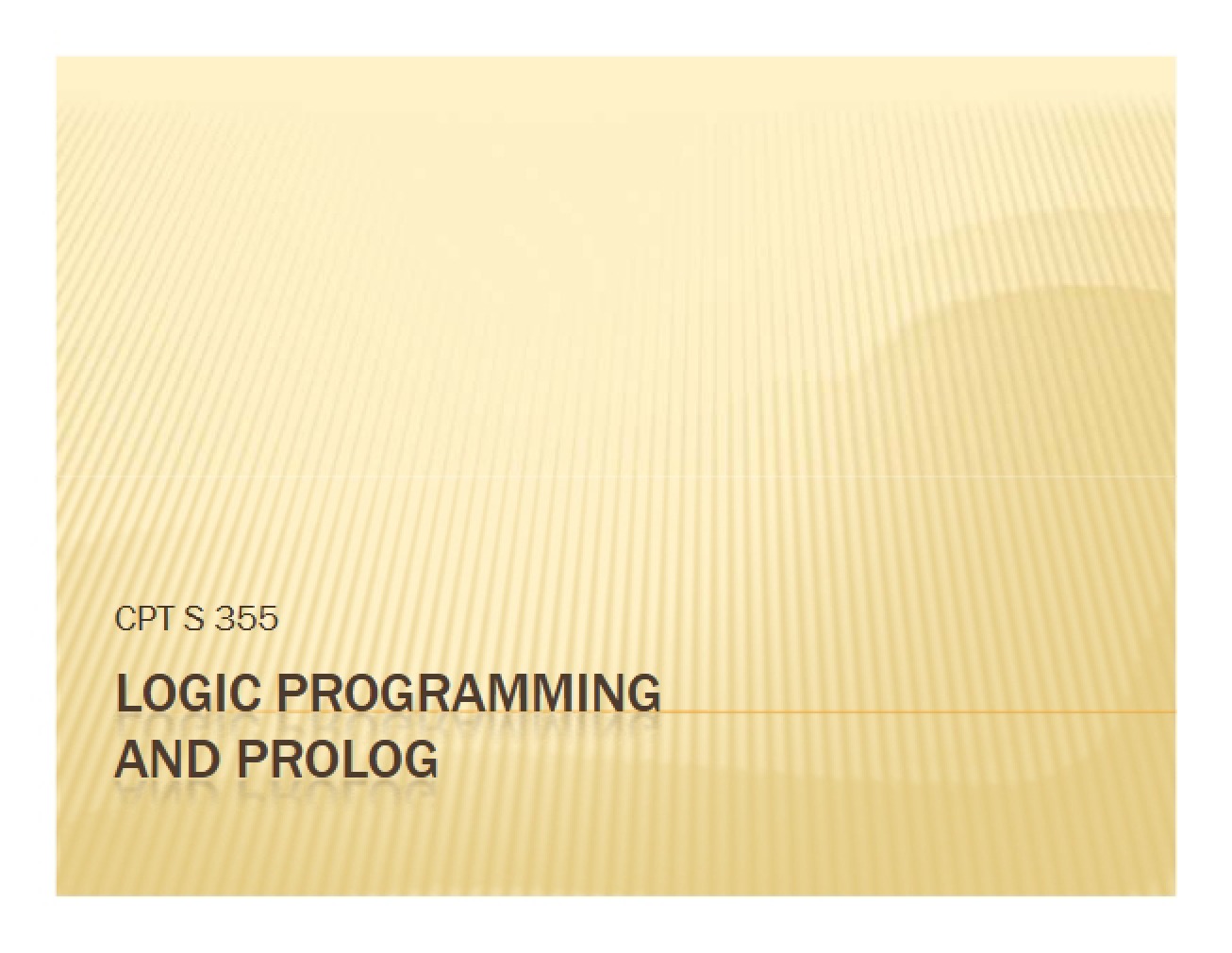 Prolog and Logic Programming