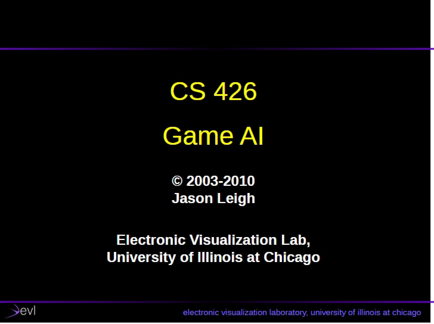 Game AI (CS 426)