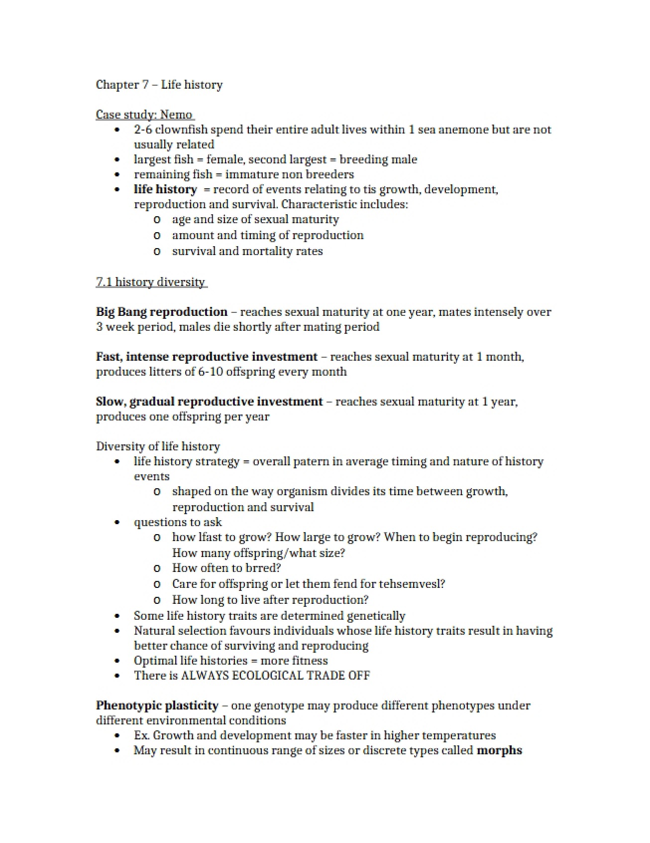 History of Life Chapter 7