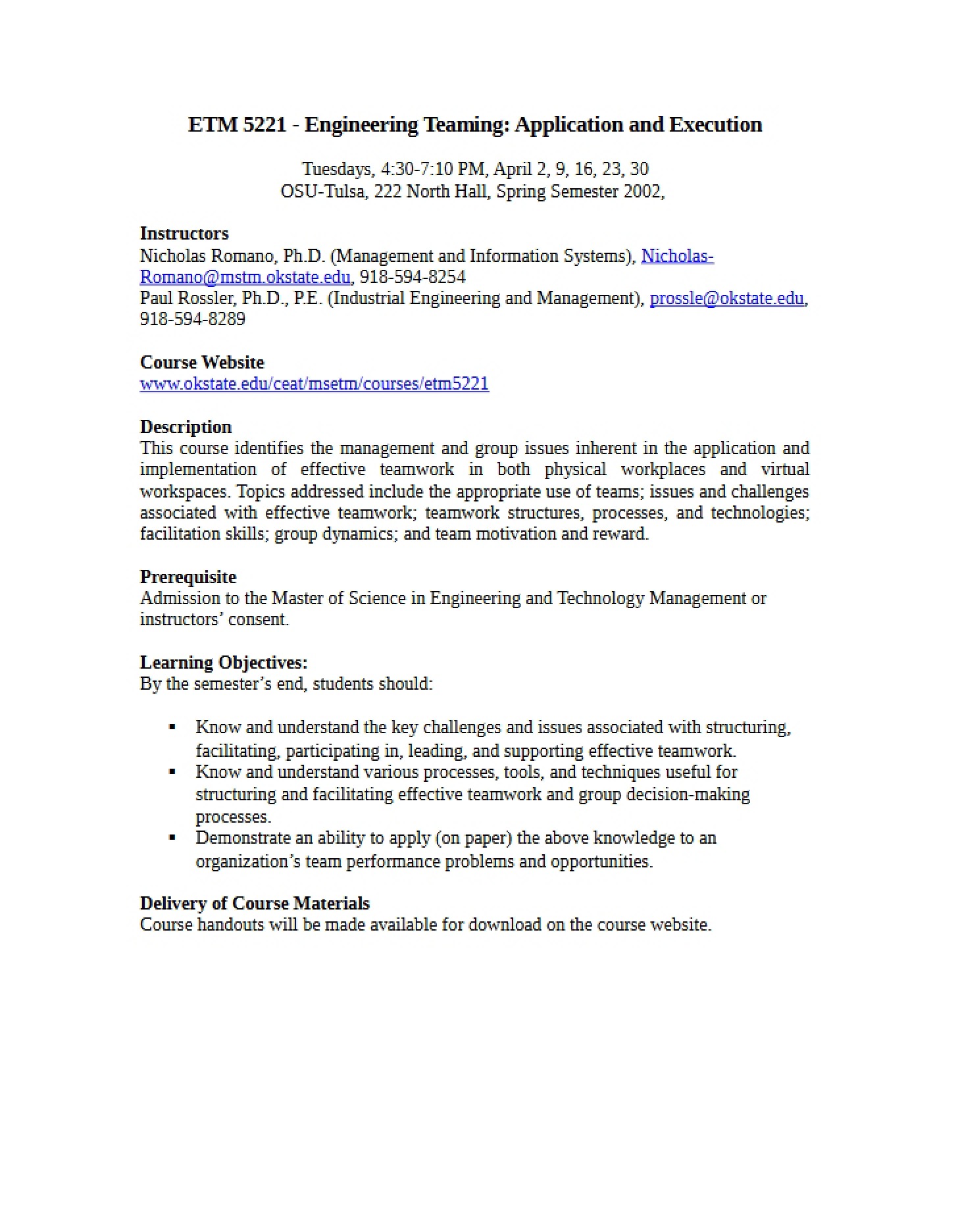 Course Policies and Schedule