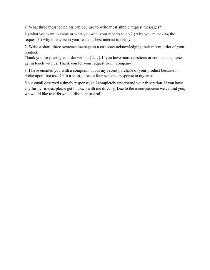 Writing Effective Acknowledgment and Request Messages