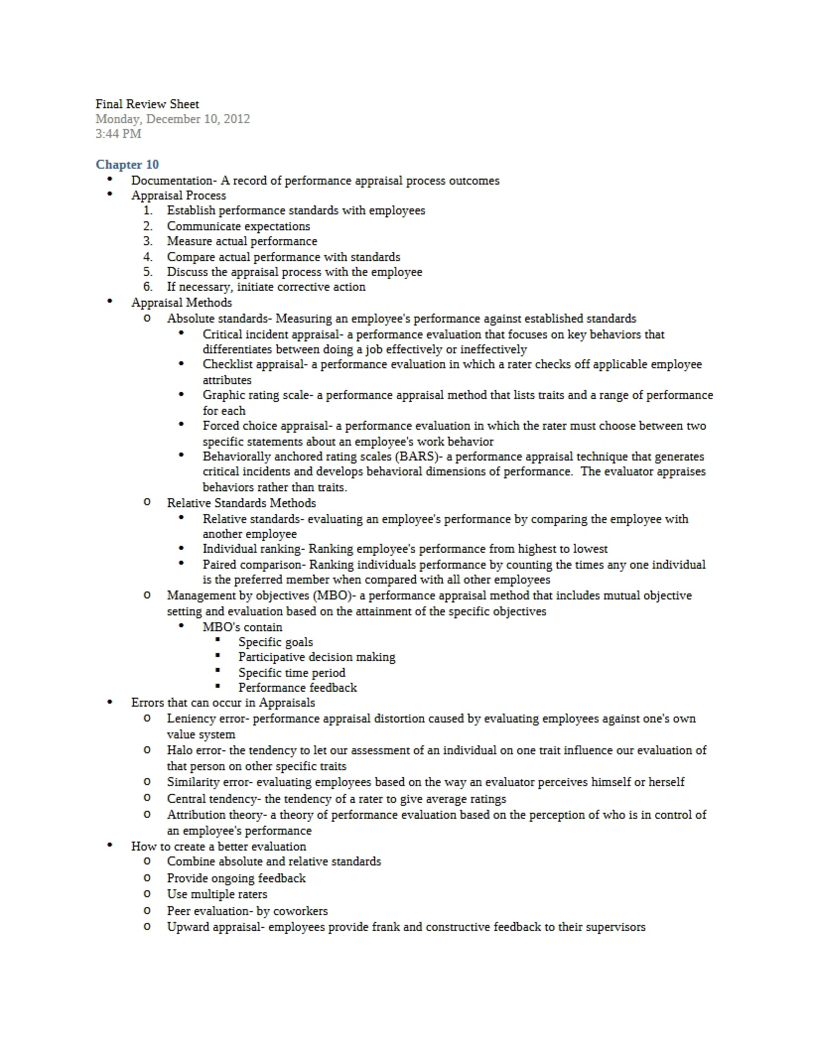 Strategic Management of Human Capital - Chapter 10