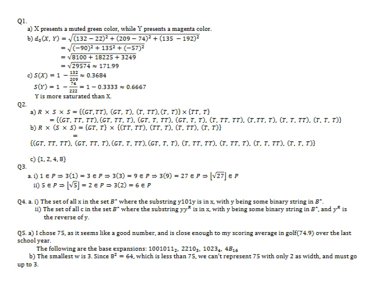 First Problem Set