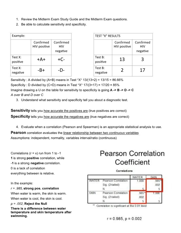 Biostats Study Guide 1