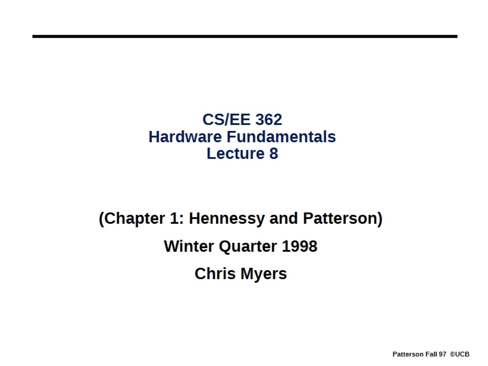 Lecture Notes for CS 362