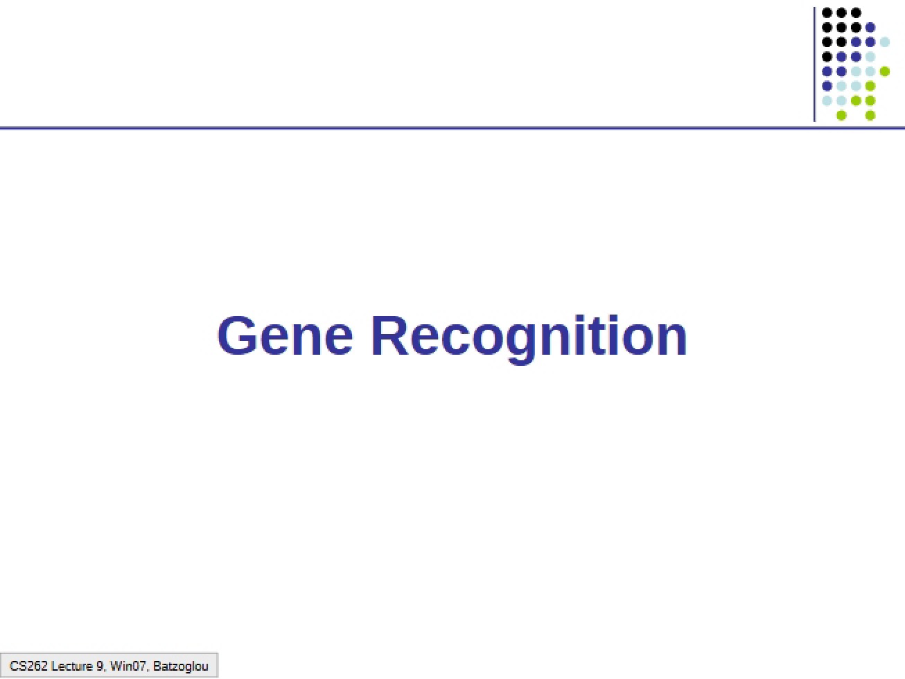 Gene Recognition (Set 2)