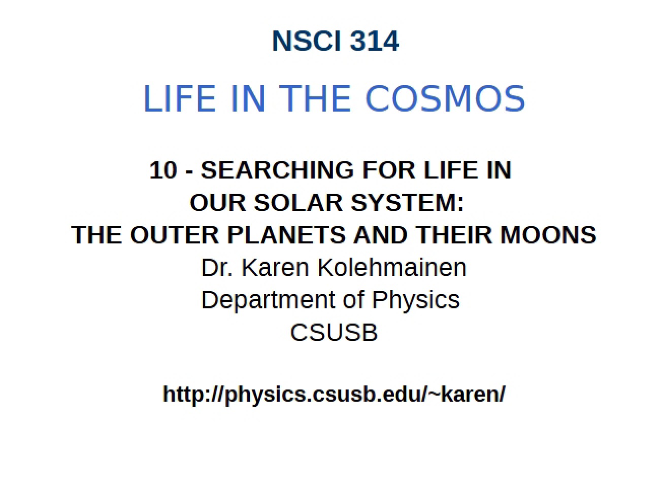 Moons and Outer Planets II
