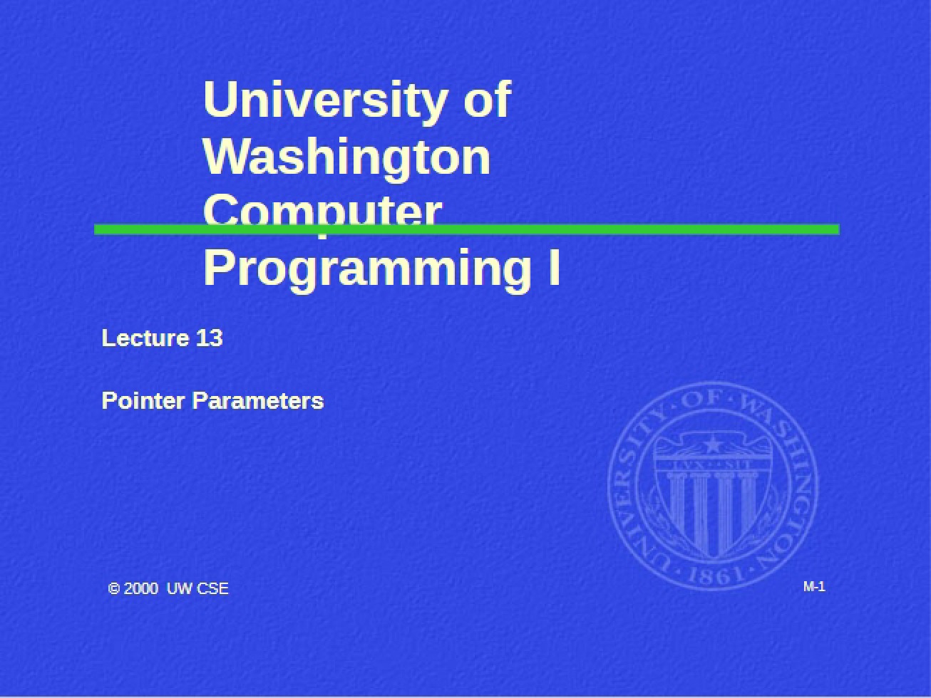 Parameters using Pointers