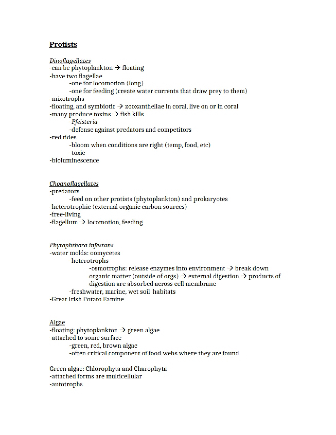 Overview of Protists