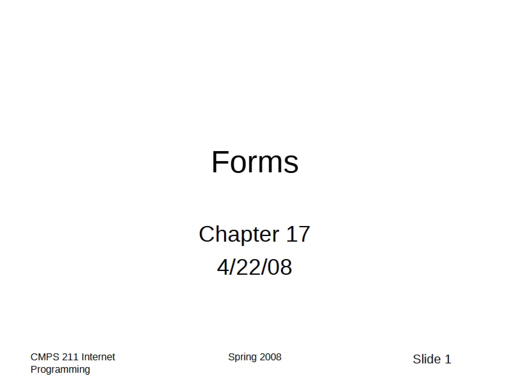 Forms Chapter 17