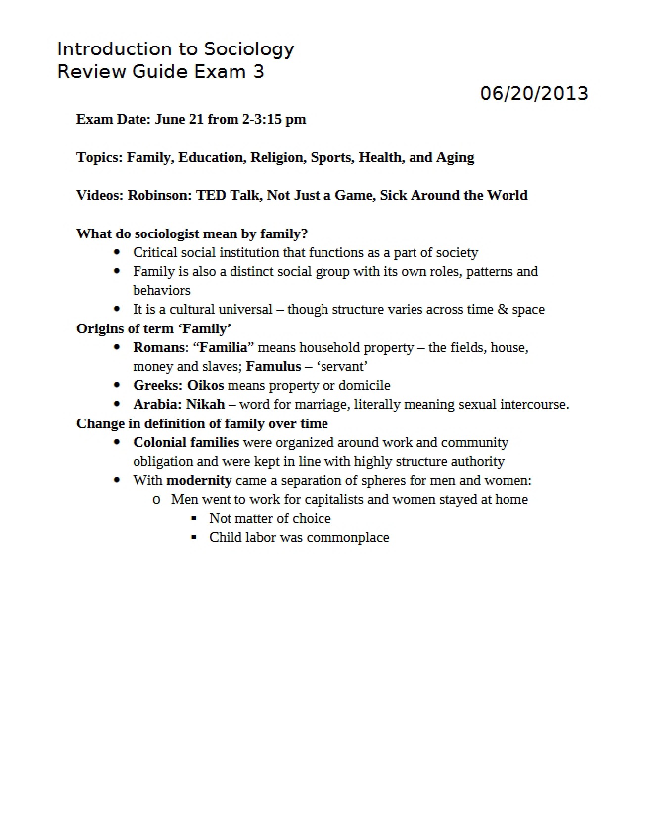 Sociology Introduction