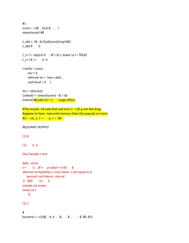 Analysis of Behavioural Data - Lab 7