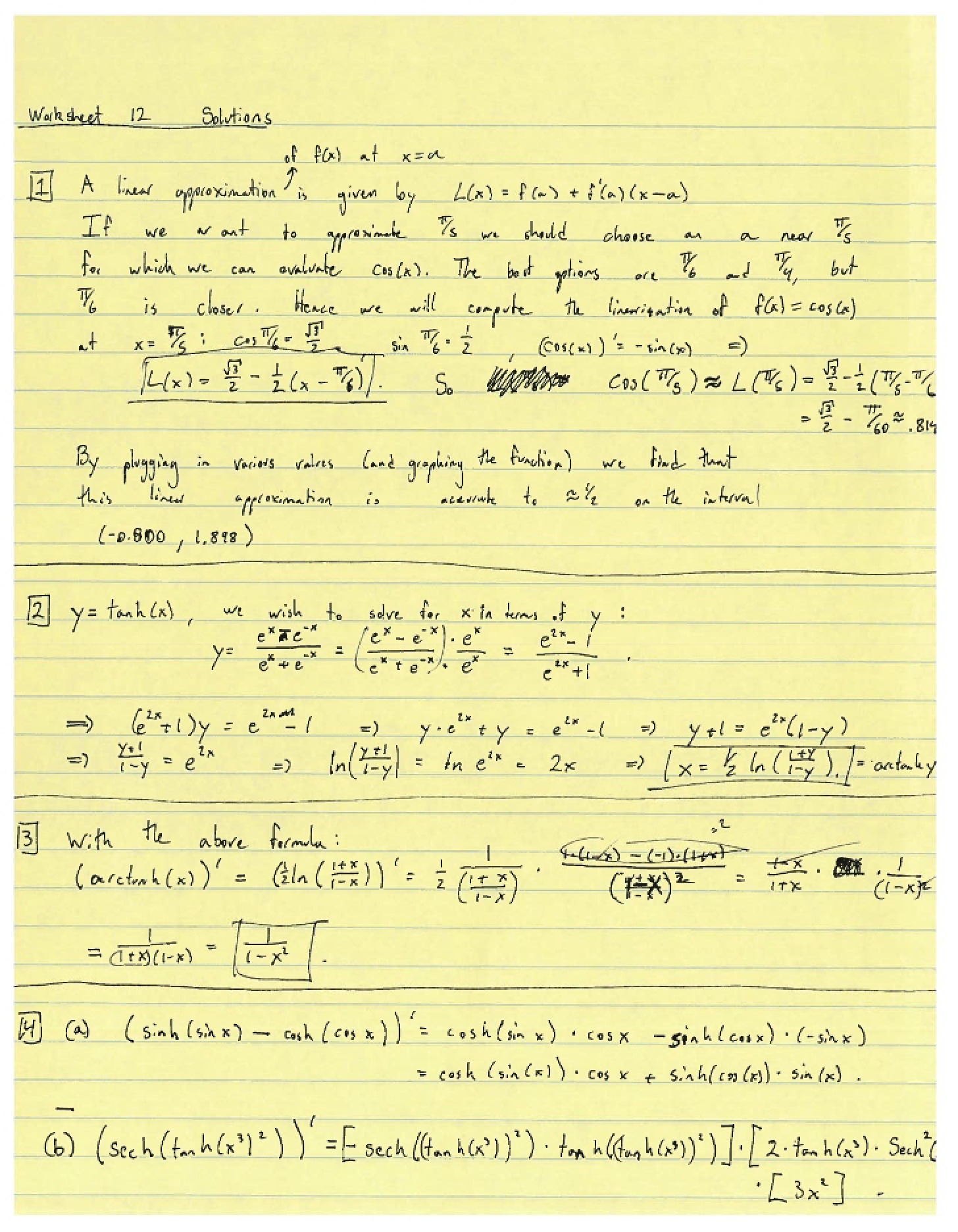 Solution Worksheet 12