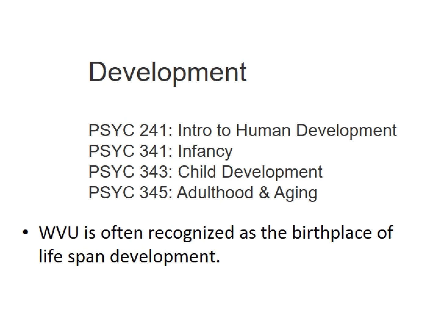 Developmental Psychology