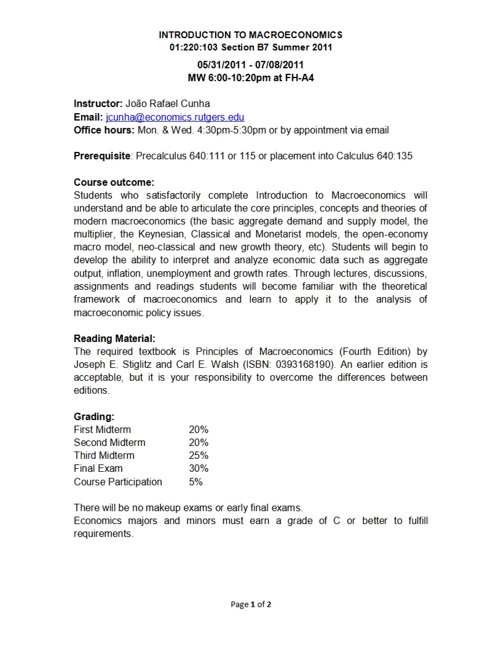 Macroeconomics Overview